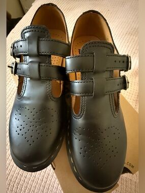 Doc Martens Classic Smooth Black Leather Mary Jane Shoes